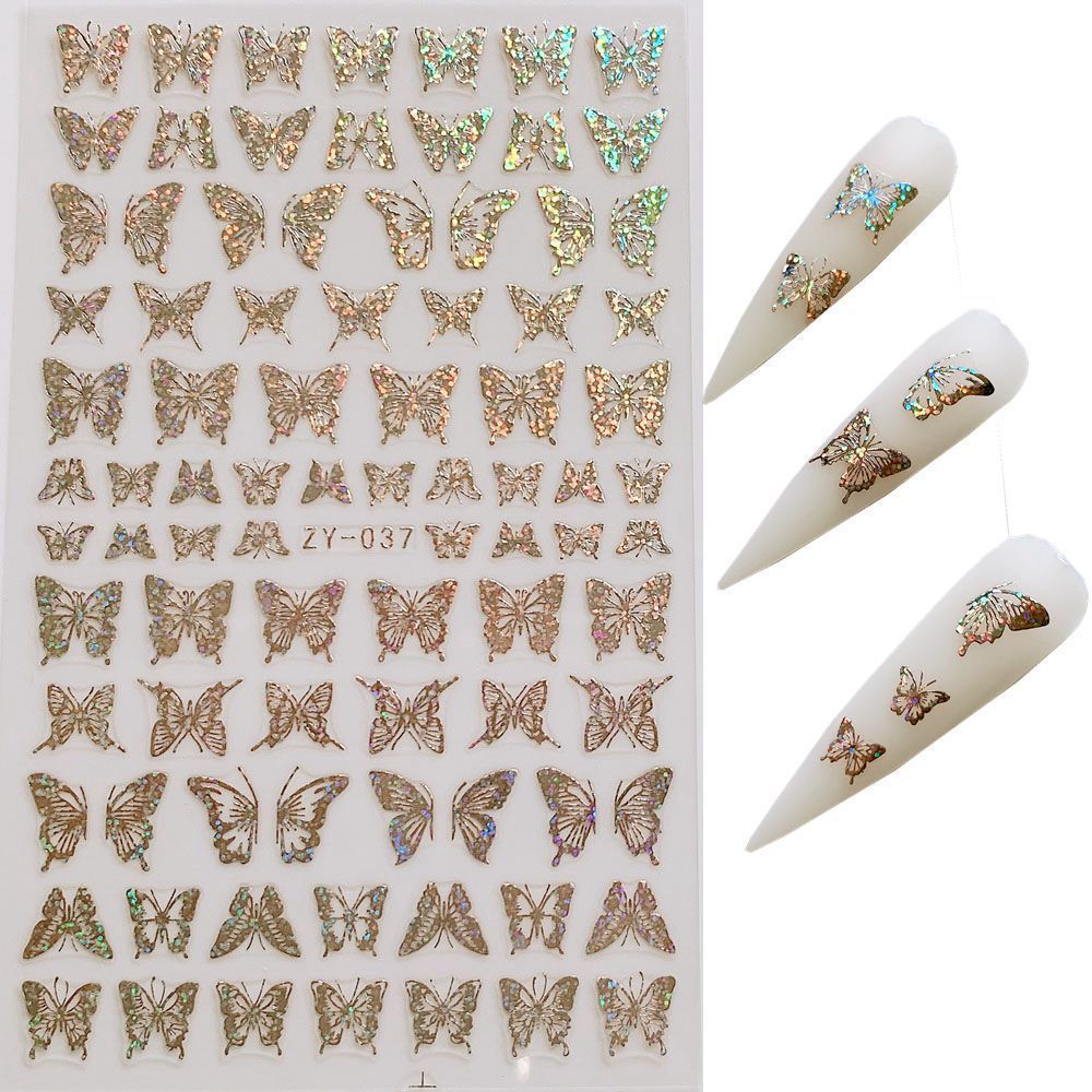 Butterfly Nail Sticker – Simulation Bronzing Laser Nail Art